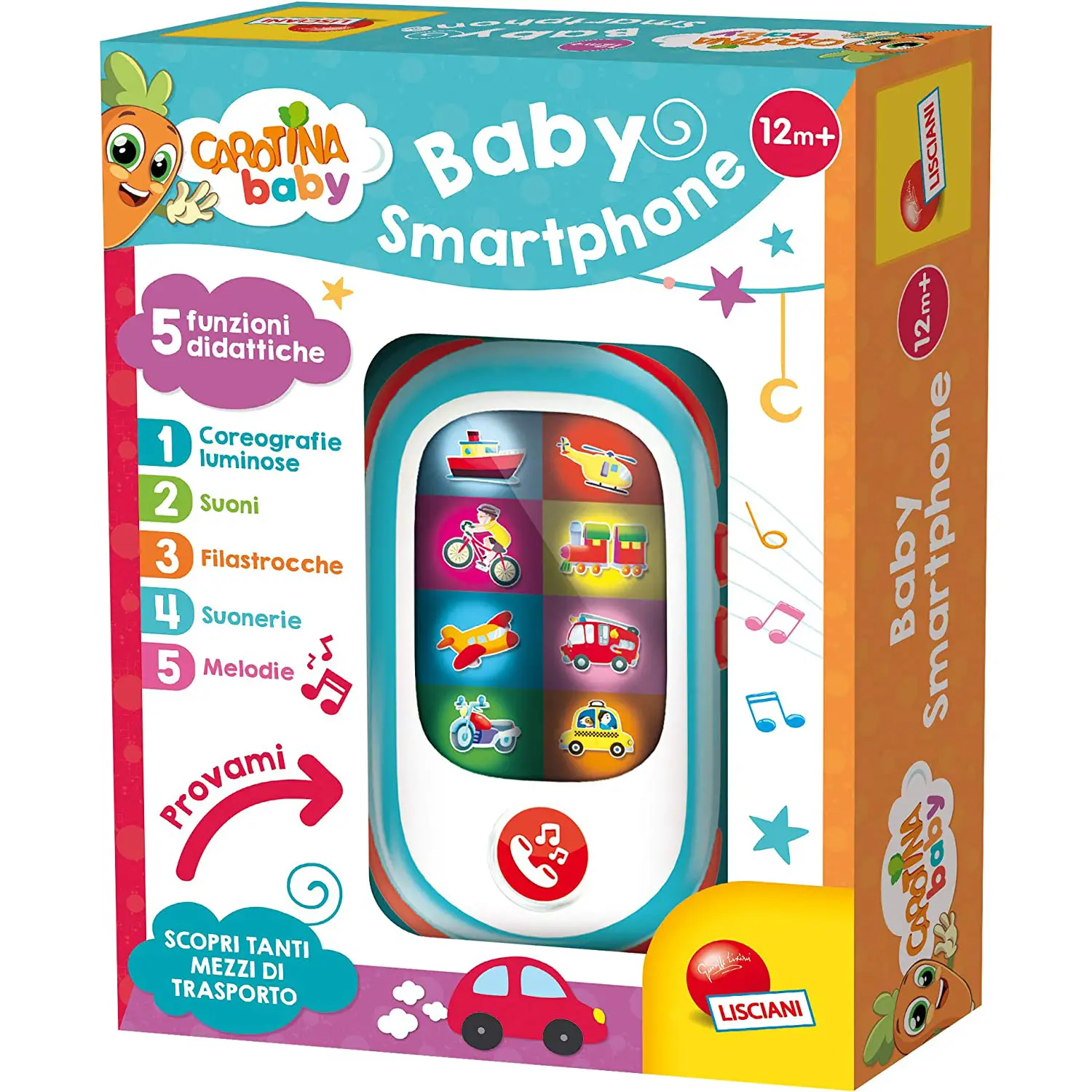Lisciani Carotina Baby Smartphone - Giocattolo Interattivo per Bambini - Primi giochi