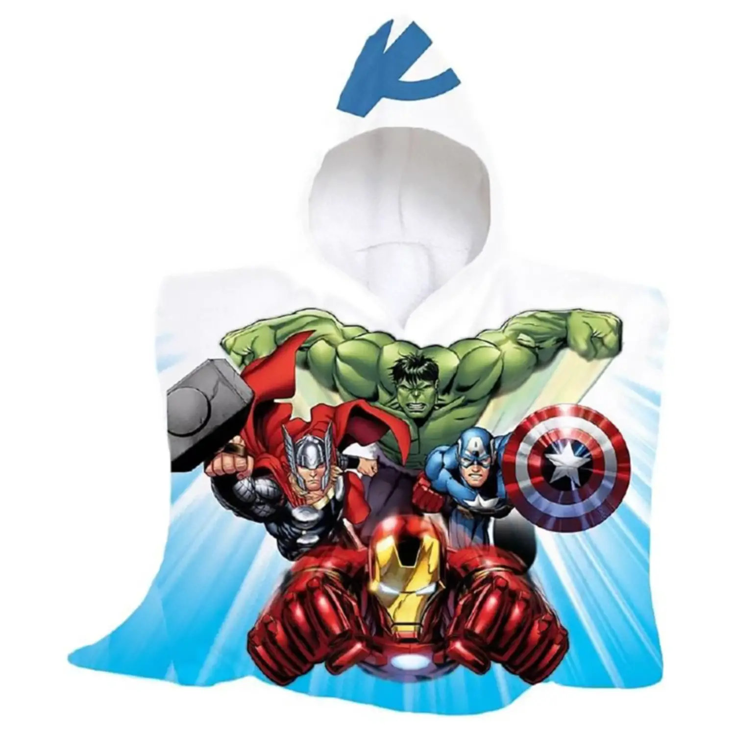 Poncho Avengers Misura Maxi – Supereroi Marvel per Mare, Piscina e Bagno - regalo e gadget valigeria