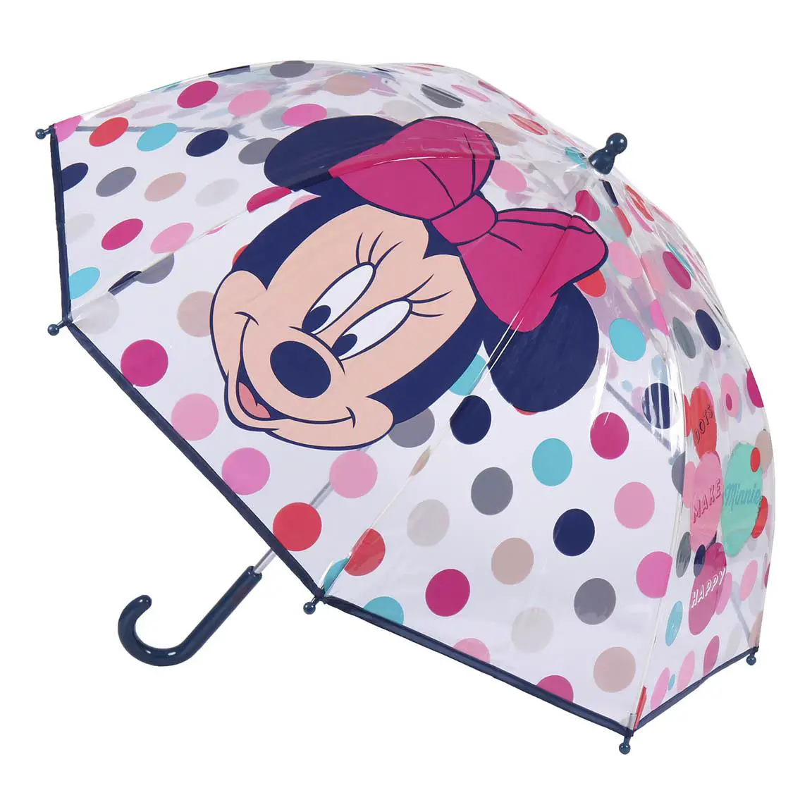 Minnie Ombrello Manuale Poe Bolle – Ombrello Sicuro e Divertente per Bambini - regalo e gadget valigeria