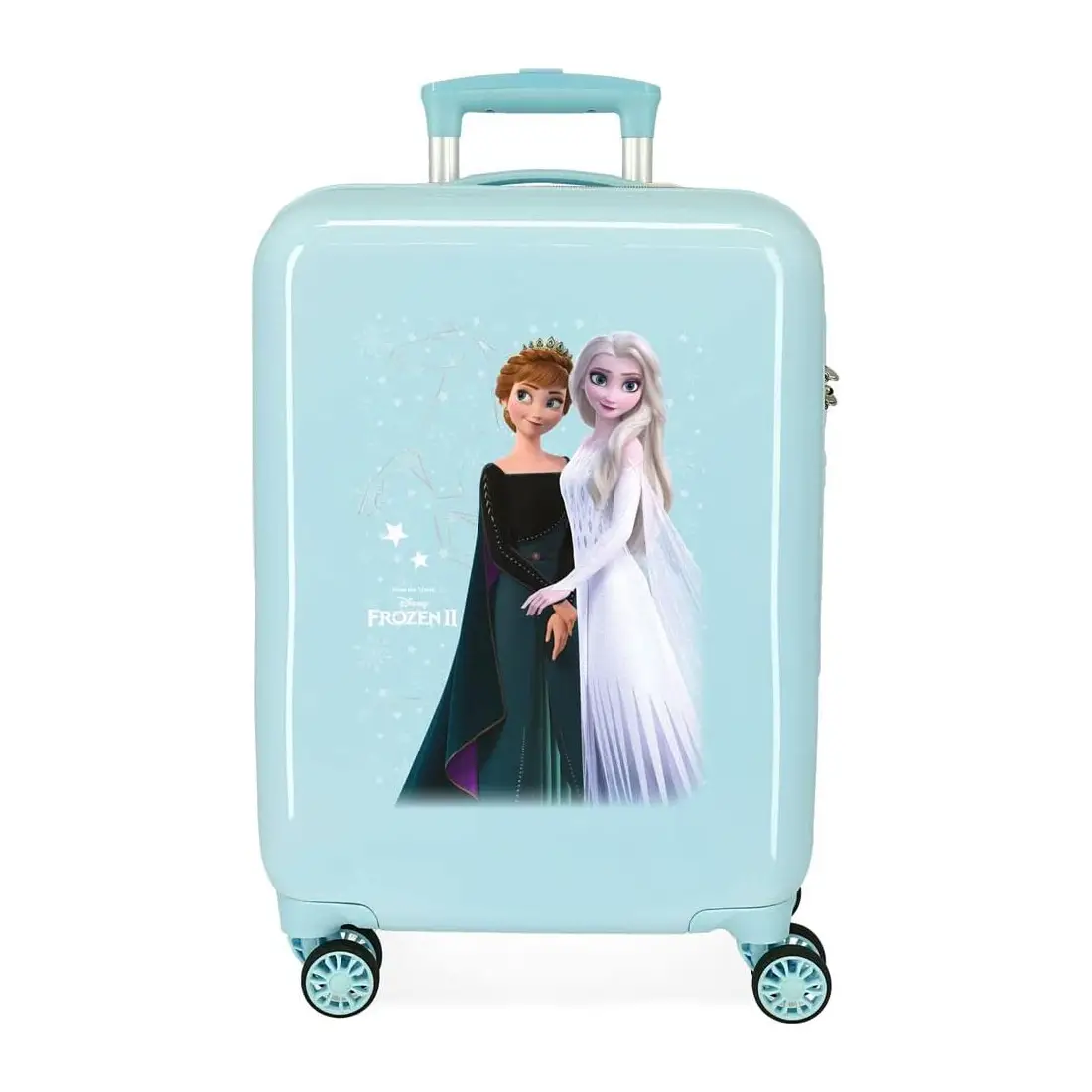 Disney Frozen Frosted Light Trolley Da Cabina Abs 55 Cm 4 Ruote - regalo e gadget valigeria