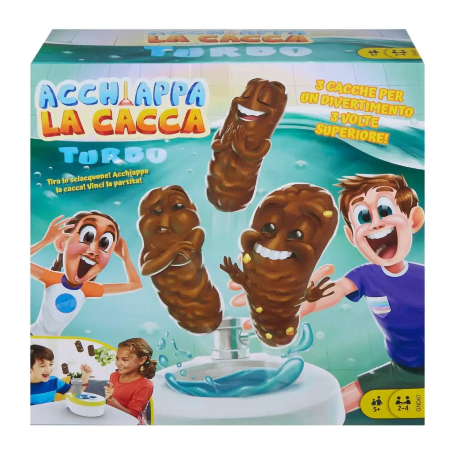 Acchiappa La Cacca Turbo, Tira lo Sciacquone GND67 - Giochi di società