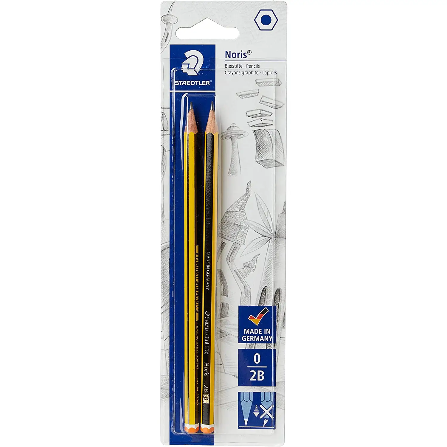 Crayon à Papier Staedtler 2B – Qualité Graphite, Pour Dessin Et Écriture