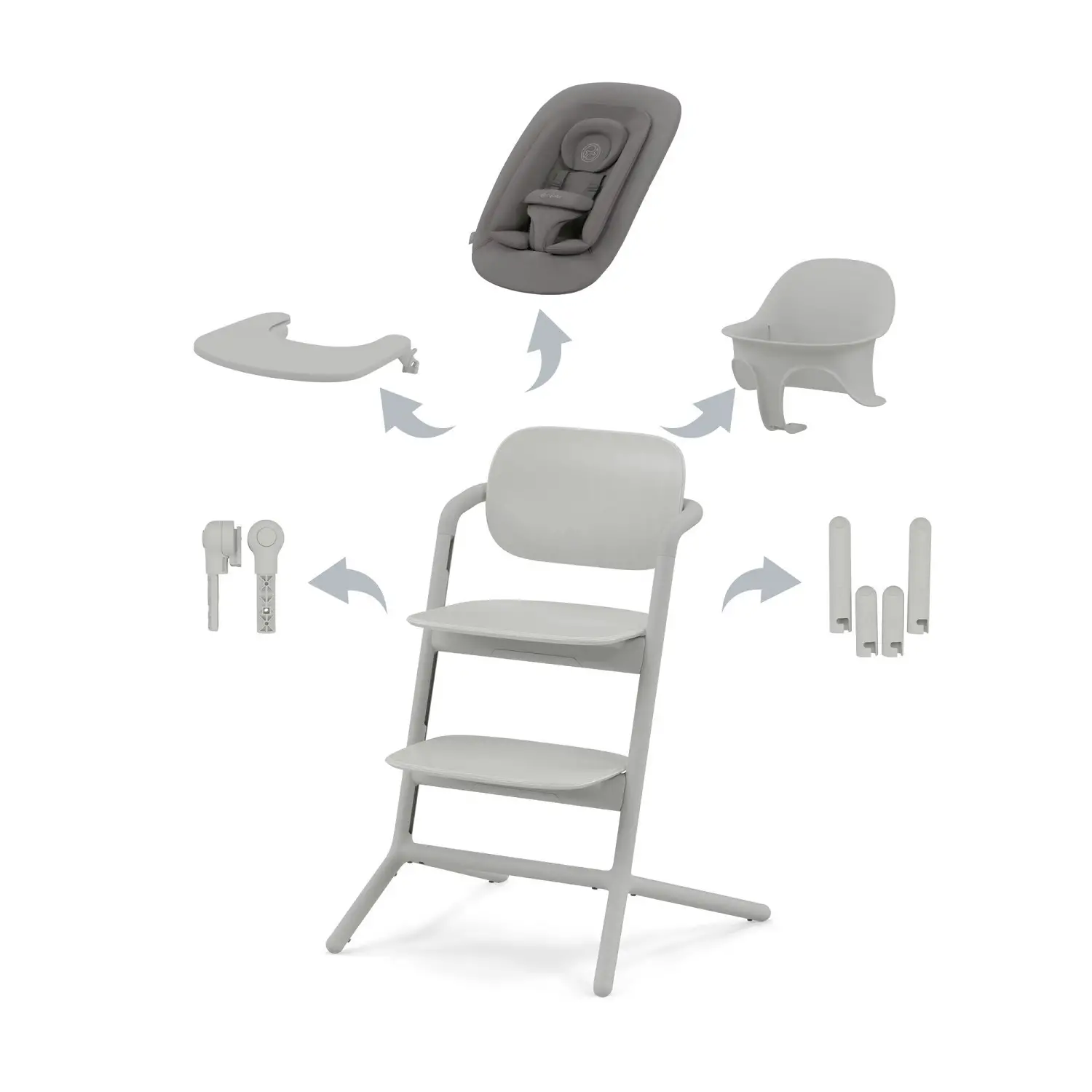 Seggiolone Lemo Set 4in1 Suede Grey Cybex - seggioloni
