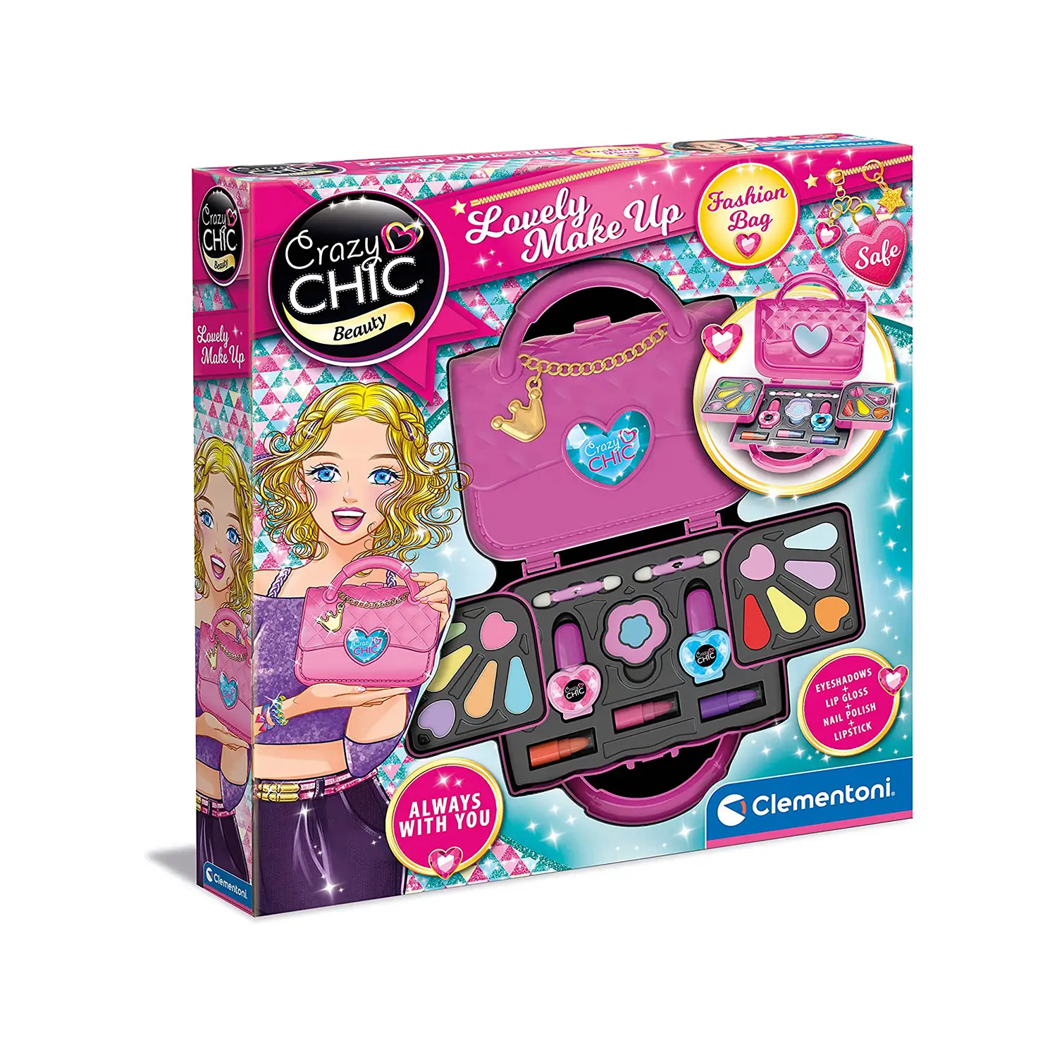 Clementoni Crazy Chic Make Up Bag - Beauty Case per Bambine - bellezza e accessori
