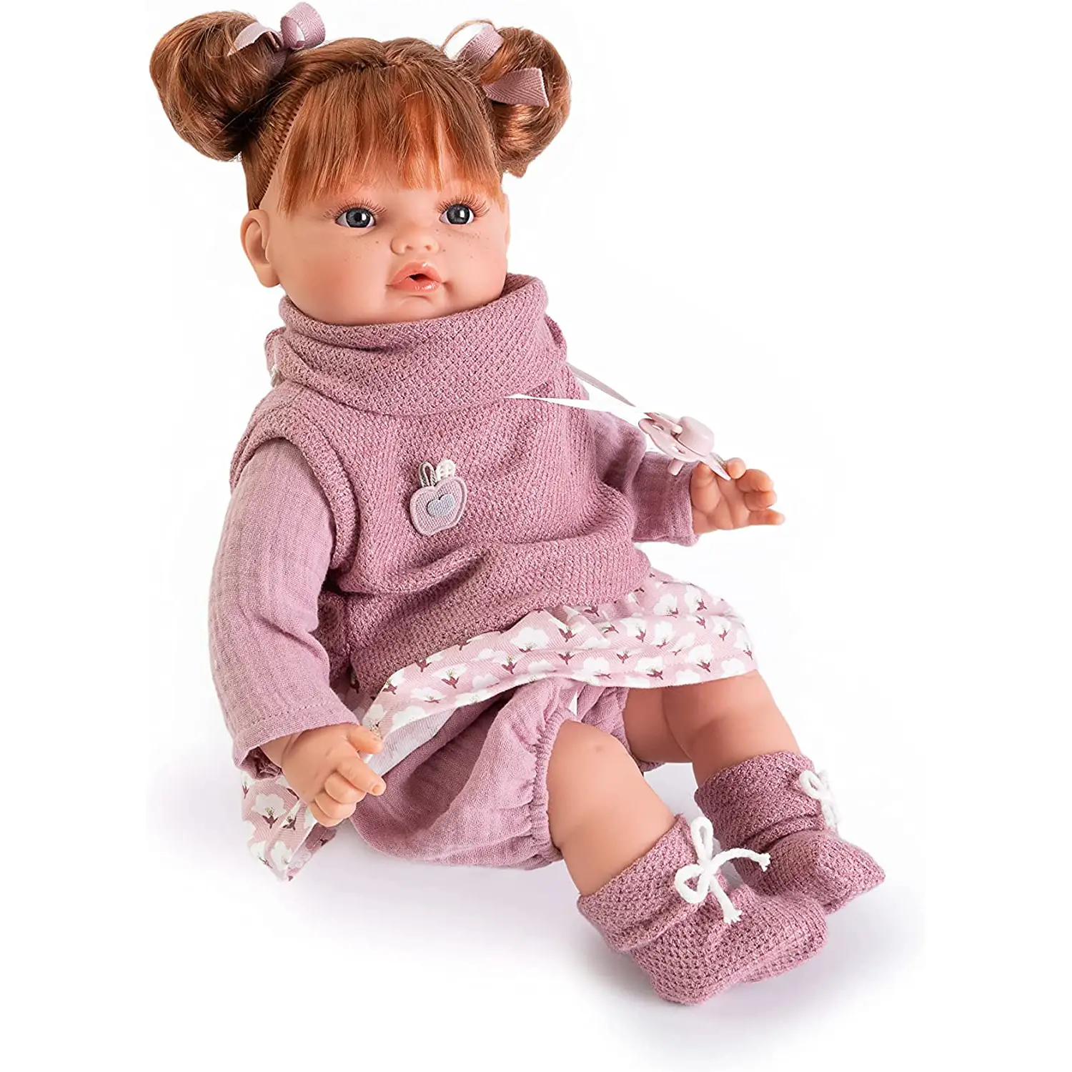 Bambola Beni Lagrimita con Gilet in Lana - Bambola Neonato 42 cm - Bambole e accessori