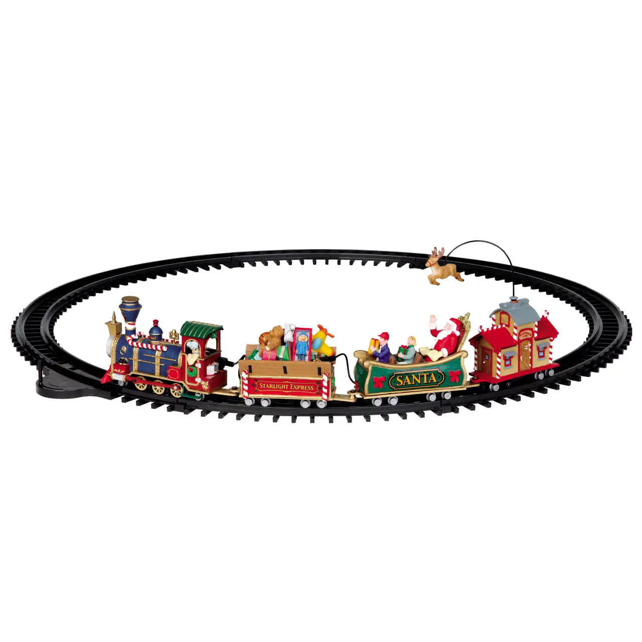 Lemax The Starlight Express 04232 – Set Trenino Natalizio Animato 17 Pezzi con Luci e Suoni - scene e villaggi