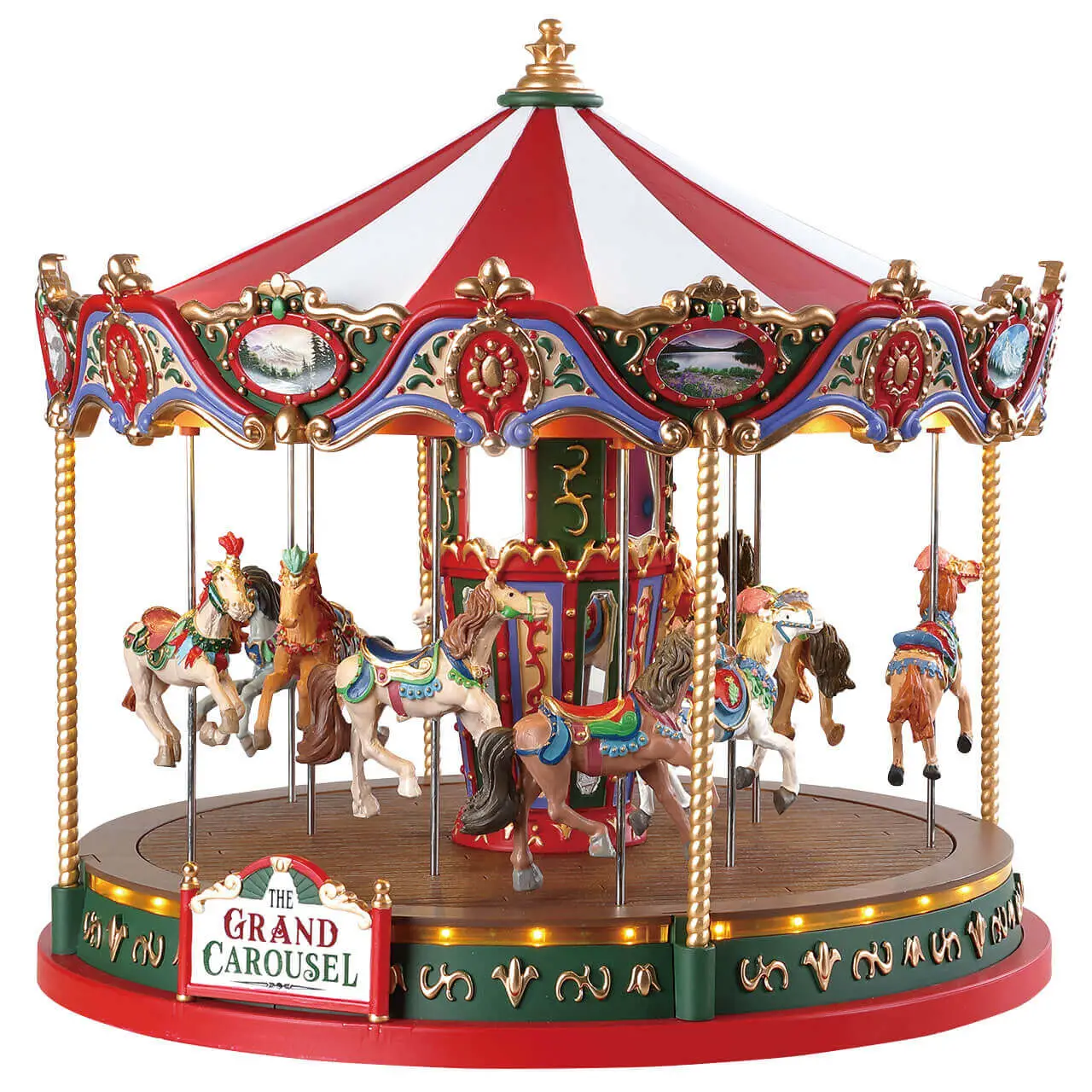 Lemax The Grand Carousel 84349 – Giostra Vittoriana Animata con Cavalli, Luci e Musica - scene e villaggi