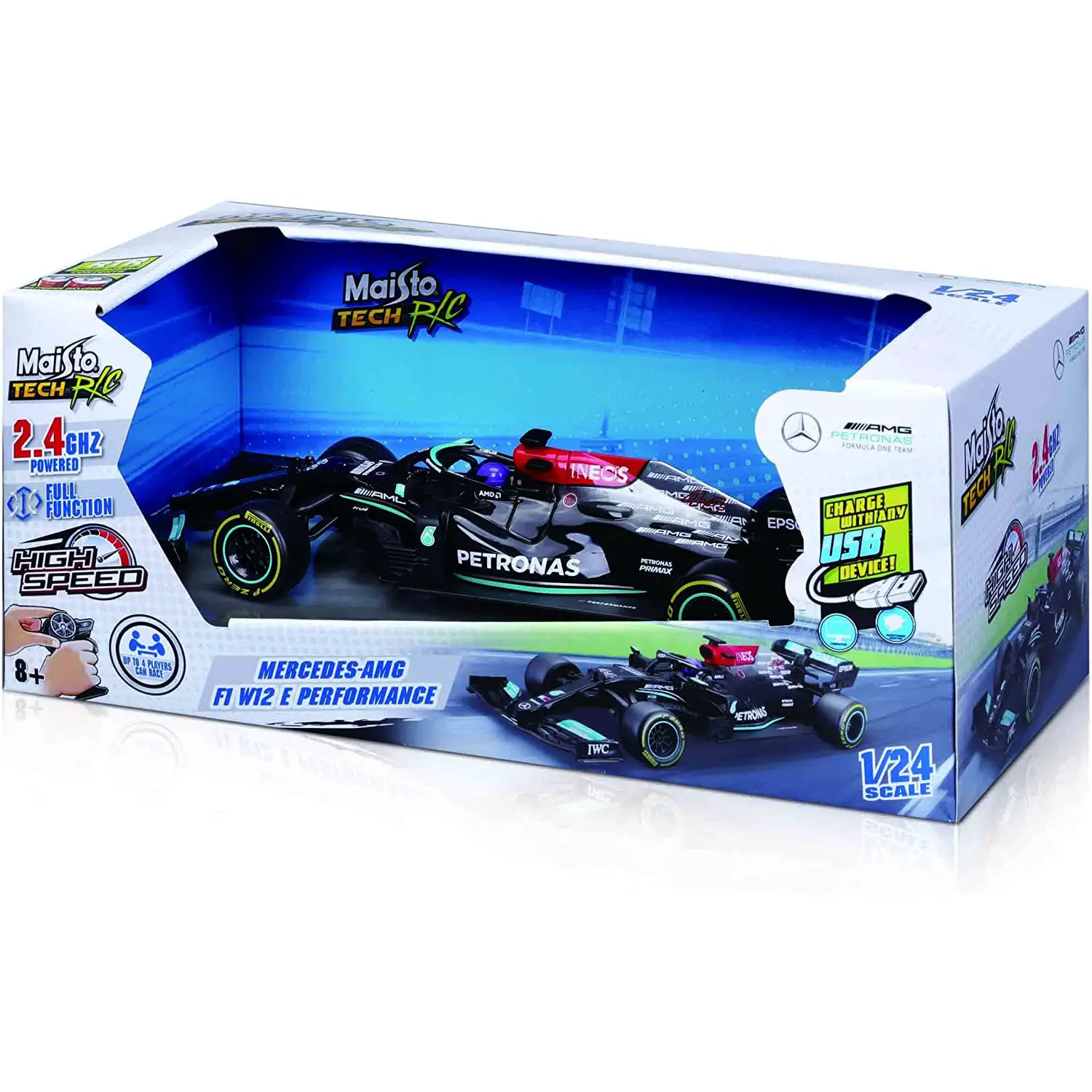 R/C PREMIUM F1 MERCEDES AMG W12 E PERFORMANCE 2021 2,4GHZ 1:24 - radiocomandi