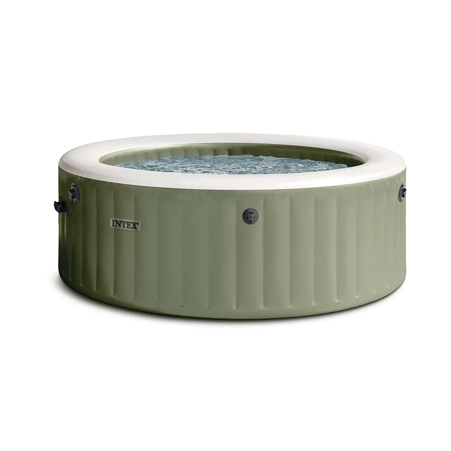 Intex Pure Spa Bubble Massage 4 Posti – Idromassaggio Gonfiabile Verde Olive - piscine gonfiabili