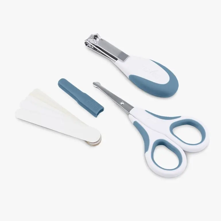 Nuvita Baby Kit Unghie Ergonomico Powder Blu per Neonati - accessori