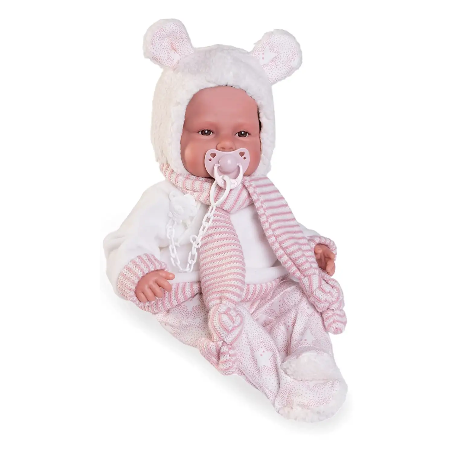 Bambola Babydoo Paroline con Cappellino per le Orecchie - Bambola Neonato Interattiva 50 cm - Bambole e accessori