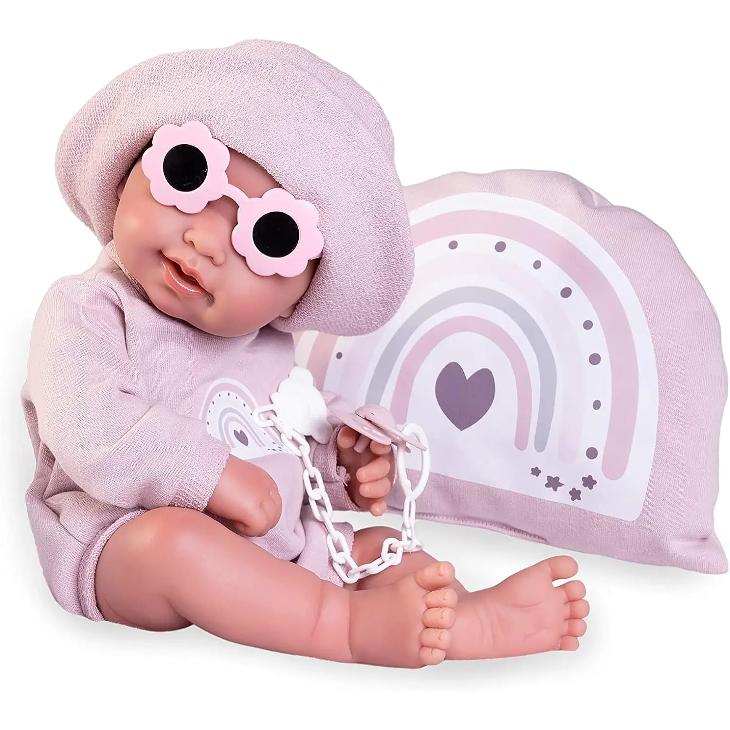 Bambola New Born Pipa Arcobaleno al Sole - Bambola Neonato 42 cm - Bambole e accessori