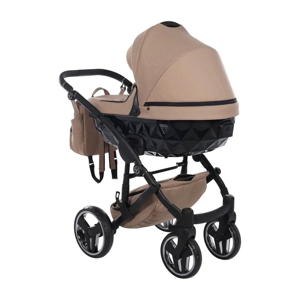Junama Diamond Basic V2 2 in 1 Beige Telaio Nero - trio e modulari