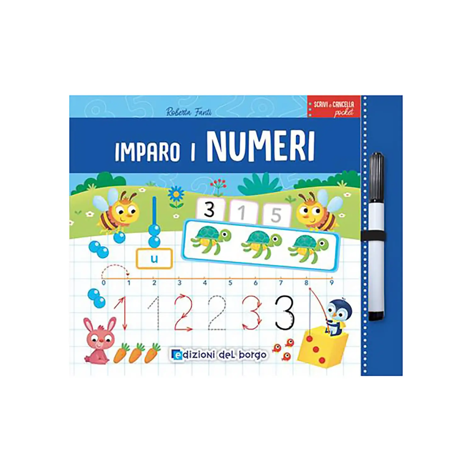 Scrivi e Cancella Pocket - Imparo I Numeri - Prima biblioteca