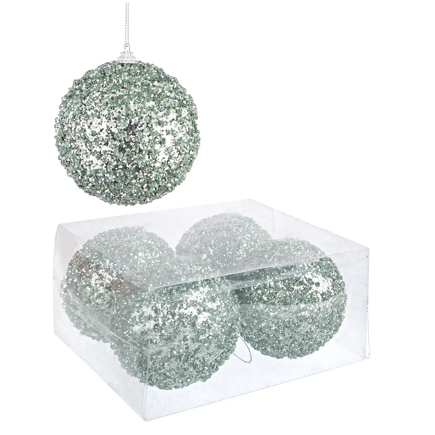 Sfera Christie Verde - Diametro 100 cm - Confezione 4 pezzi - addobbi albero