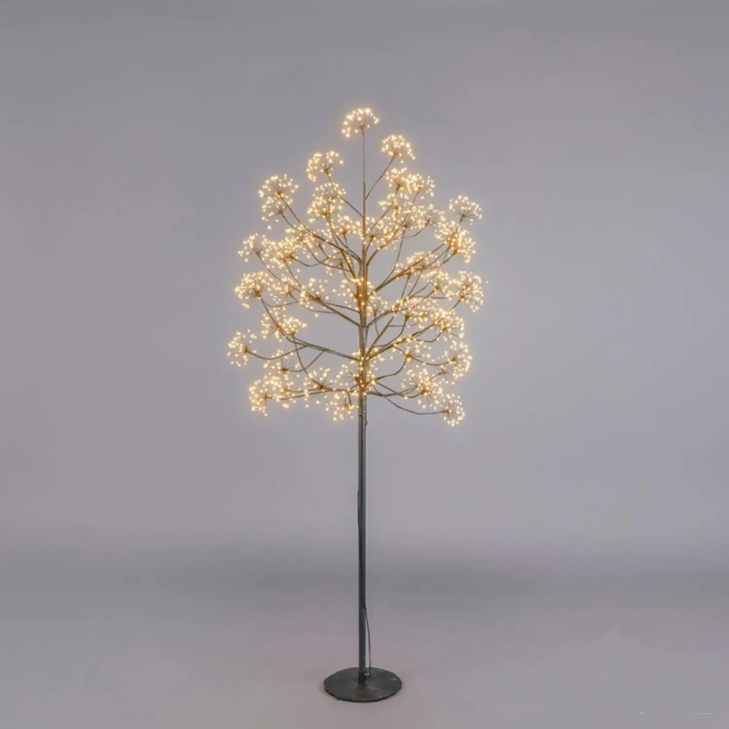 Faggio Natalizio con 1568 LED e Ciuffi: Altezza 180 cm, Diametro 85 cm, Black - alberi led di design