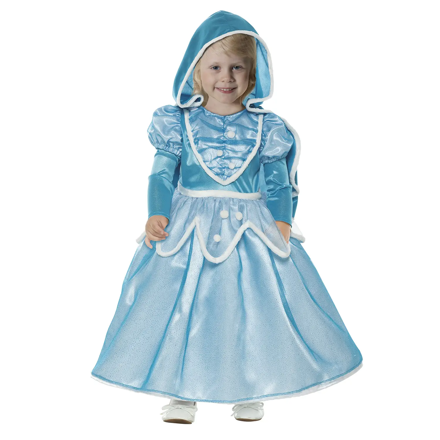 FIESTAS GUIRCA Costume Principessa Delle Nevi Per Bambina 18-24 Mesi - Vestito Da Favola Blu E Giallo Con Ritardante Di Fiamma, Per Carnevale E Feste