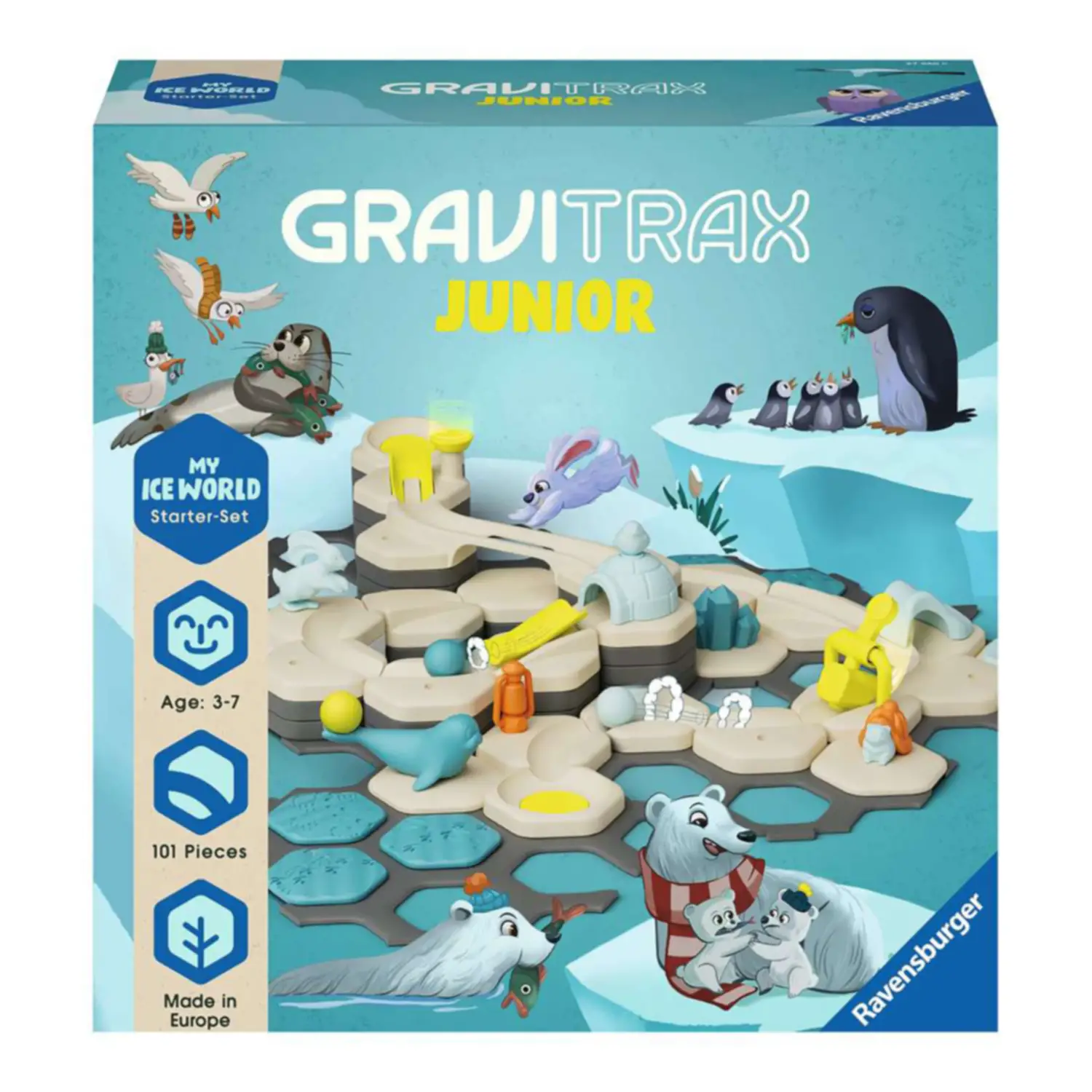 GraviTrax Junior Starter Set Ice - Piste a Biglie per Bambini dai 3 Anni - Giochi di Abilità
