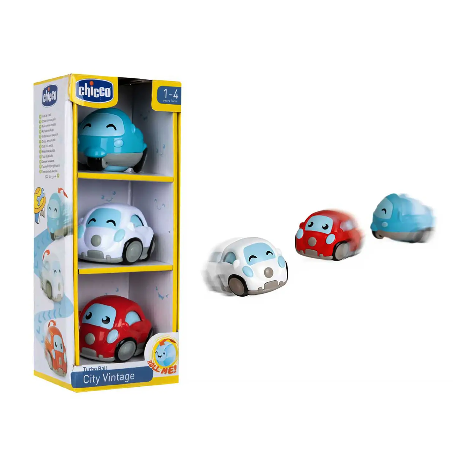 Turbo Ball City Vintage 3 pezzi: Macchinine Vintage per Bambini - Primi giochi
