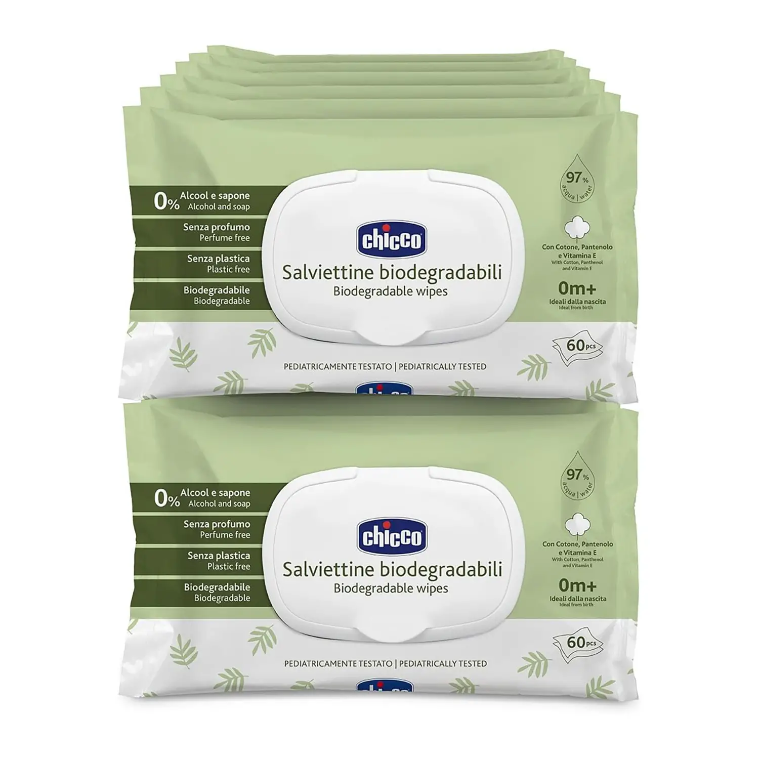 Salviette Multiuso Biodegradabili, Senza Alcool da 60pz Biodegradabili - igiene