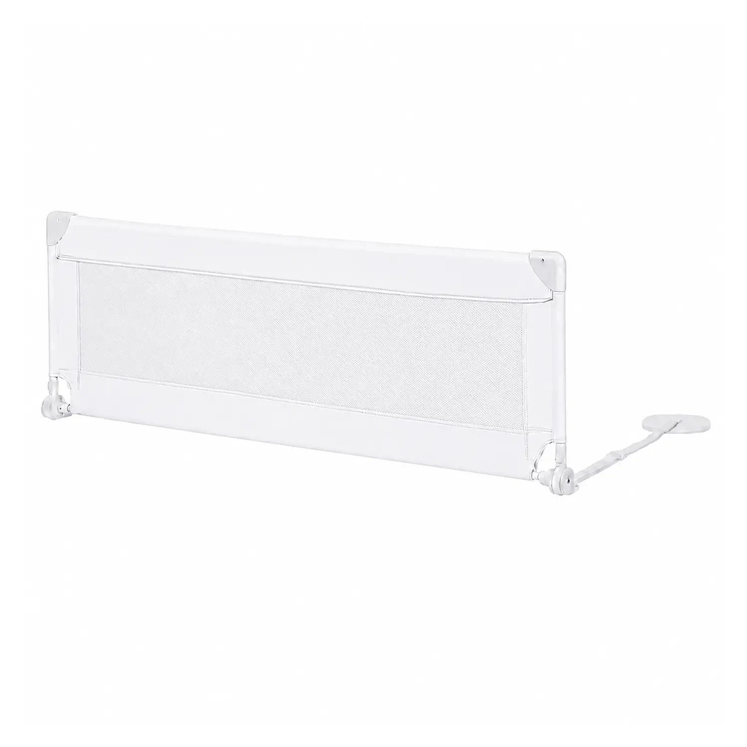Barriera Sponda da Letto Pieghevole con Borsa di Trasporto, Bianca 150 cm - barriere letto