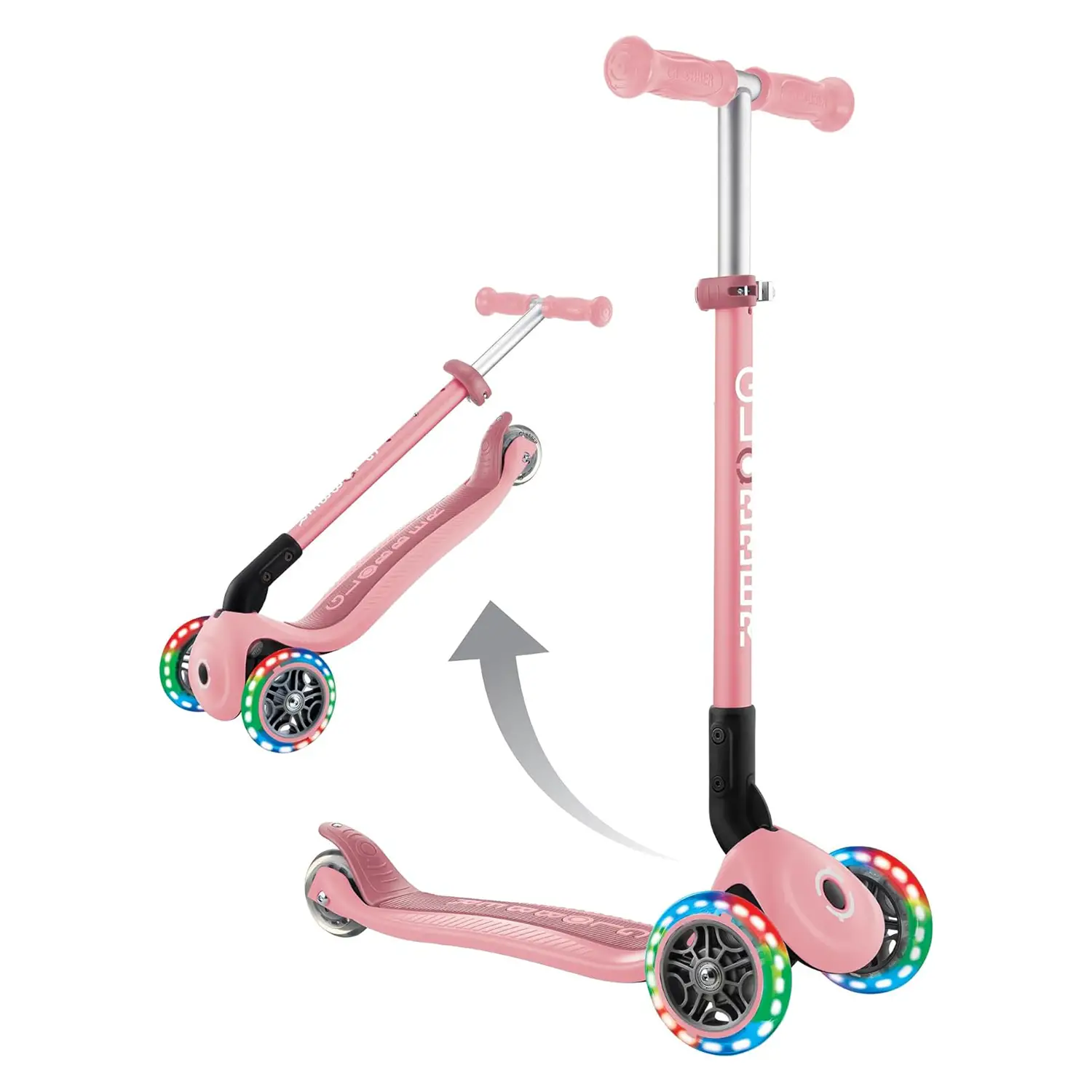 Monopattino Primo Foldable con Luci – Rosa Pastello - monopattini