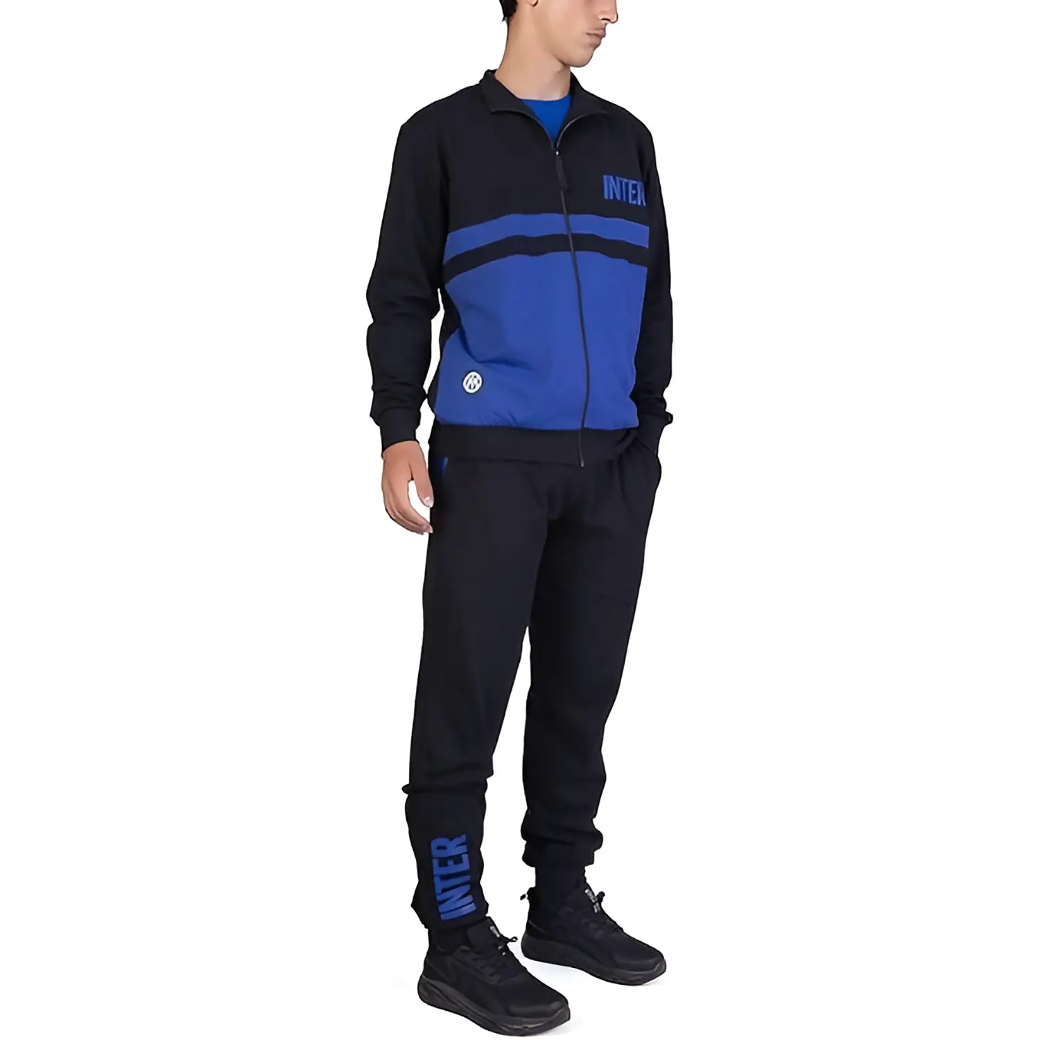 Pigiama Tuta Garzata Nera Kids Con Zip Intera Inter 8/9 Anni - regalo e gadget valigeria