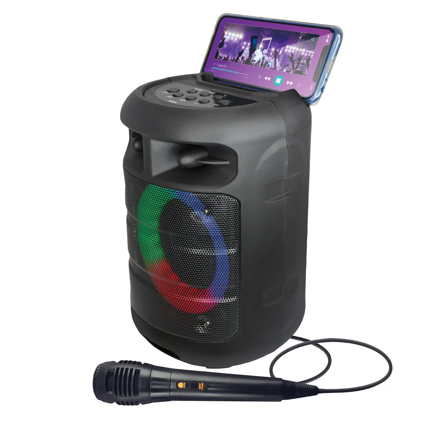 Altoparlante A Induzione 4-in-1 Con Luce RGB – Portatile, Rotazione 360°, Per Casa Ufficio E Viaggio