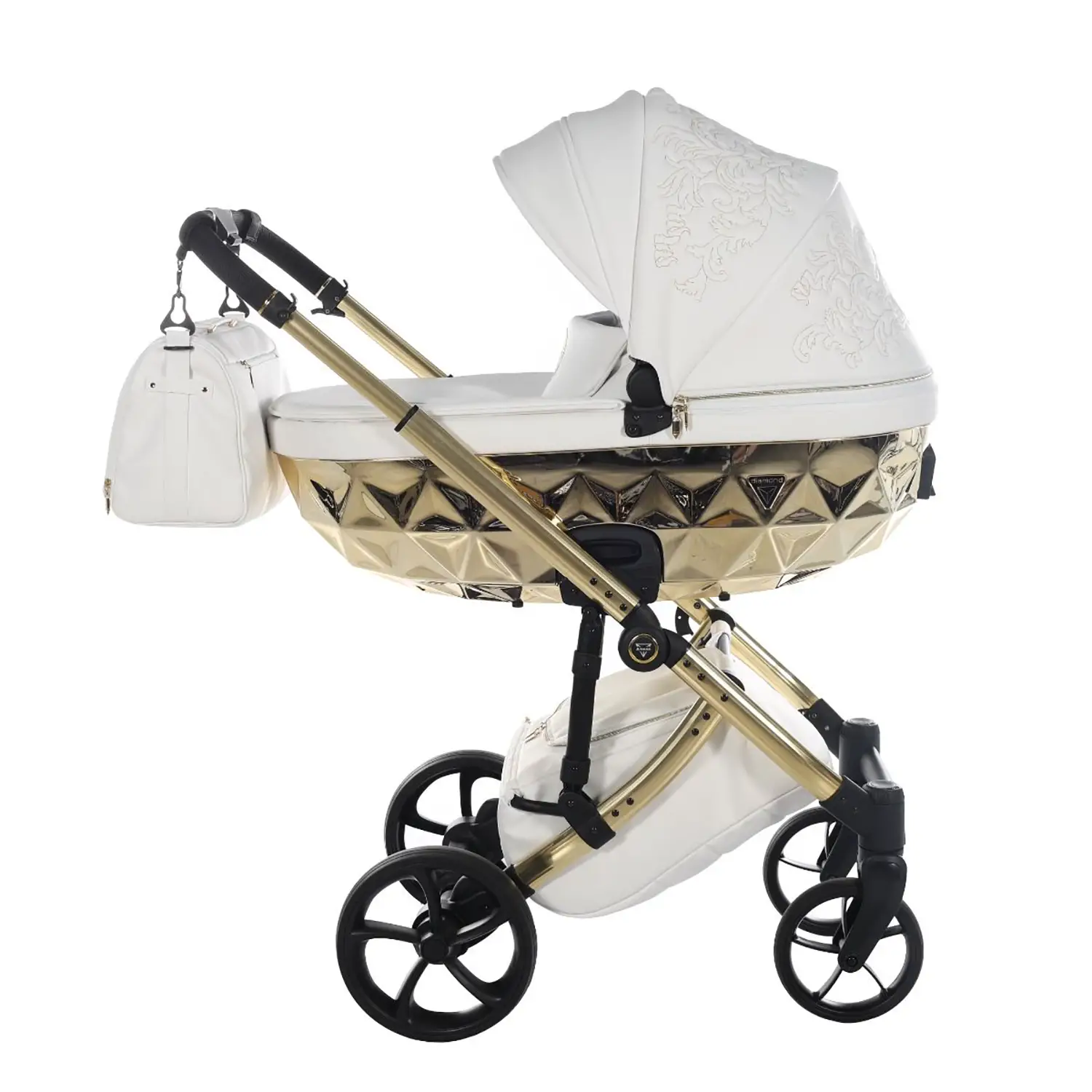 Trio Tailor 3 In 1 Ecopelle Bianco - Oro - trio e modulari