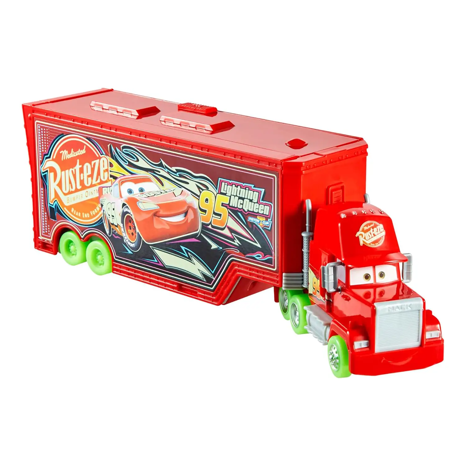 Cars Glow Racers Mack Trasportatore Auto Luminose Disney Pixar - play set