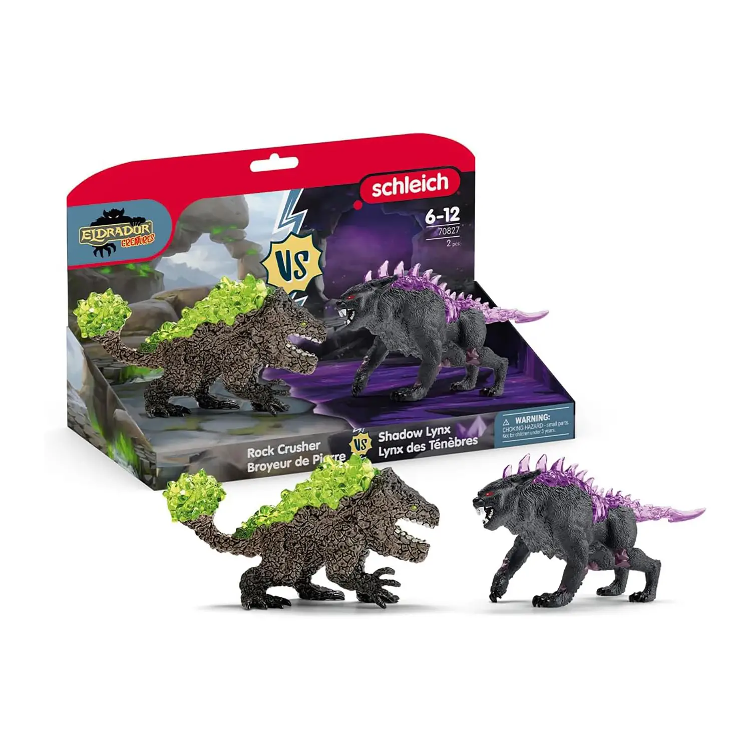 Schleich Eldrador Creatures Shadow Lynx vs Rock crush - Animali