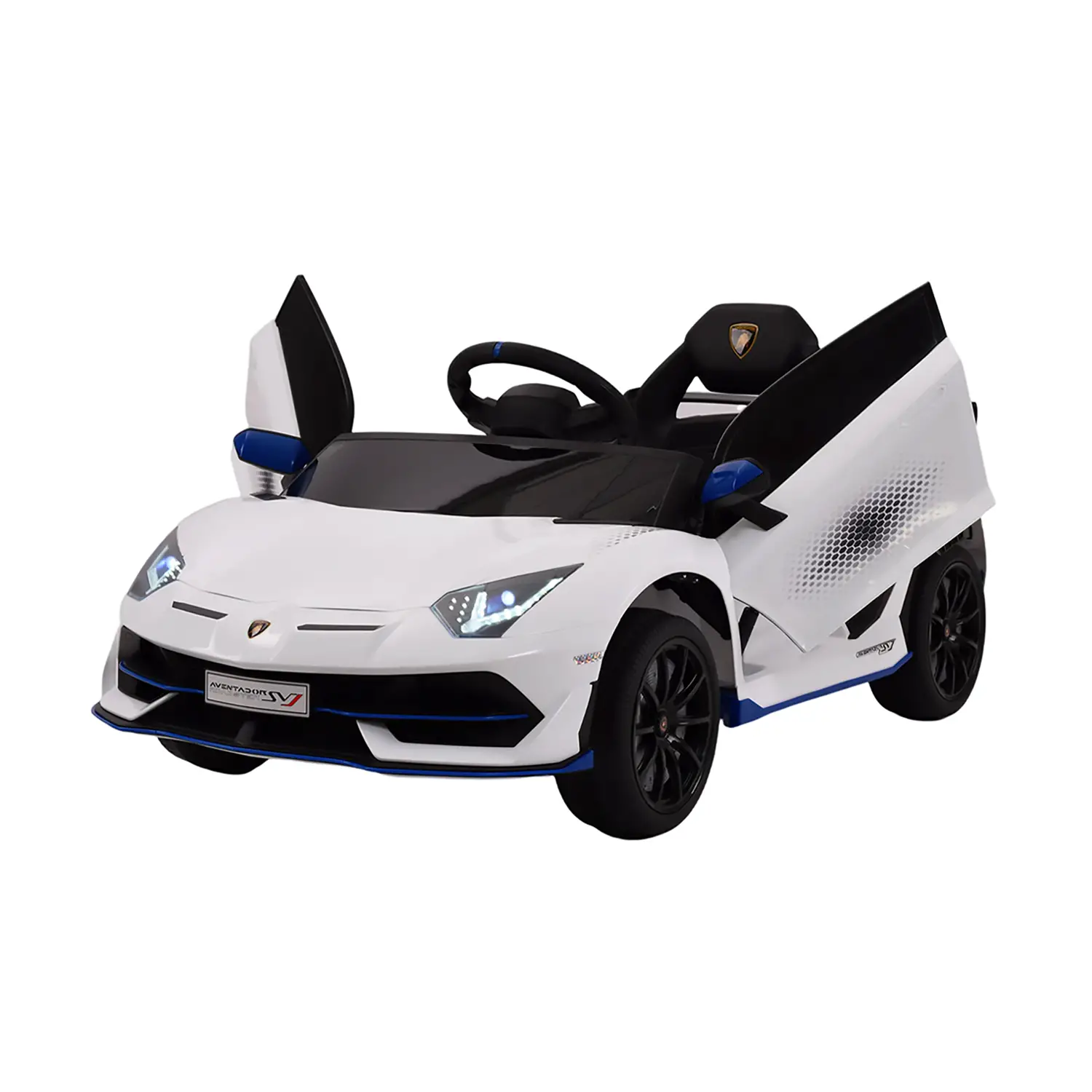 Auto Elettrica Per Bambini Lamborghini Small Bianco - moto