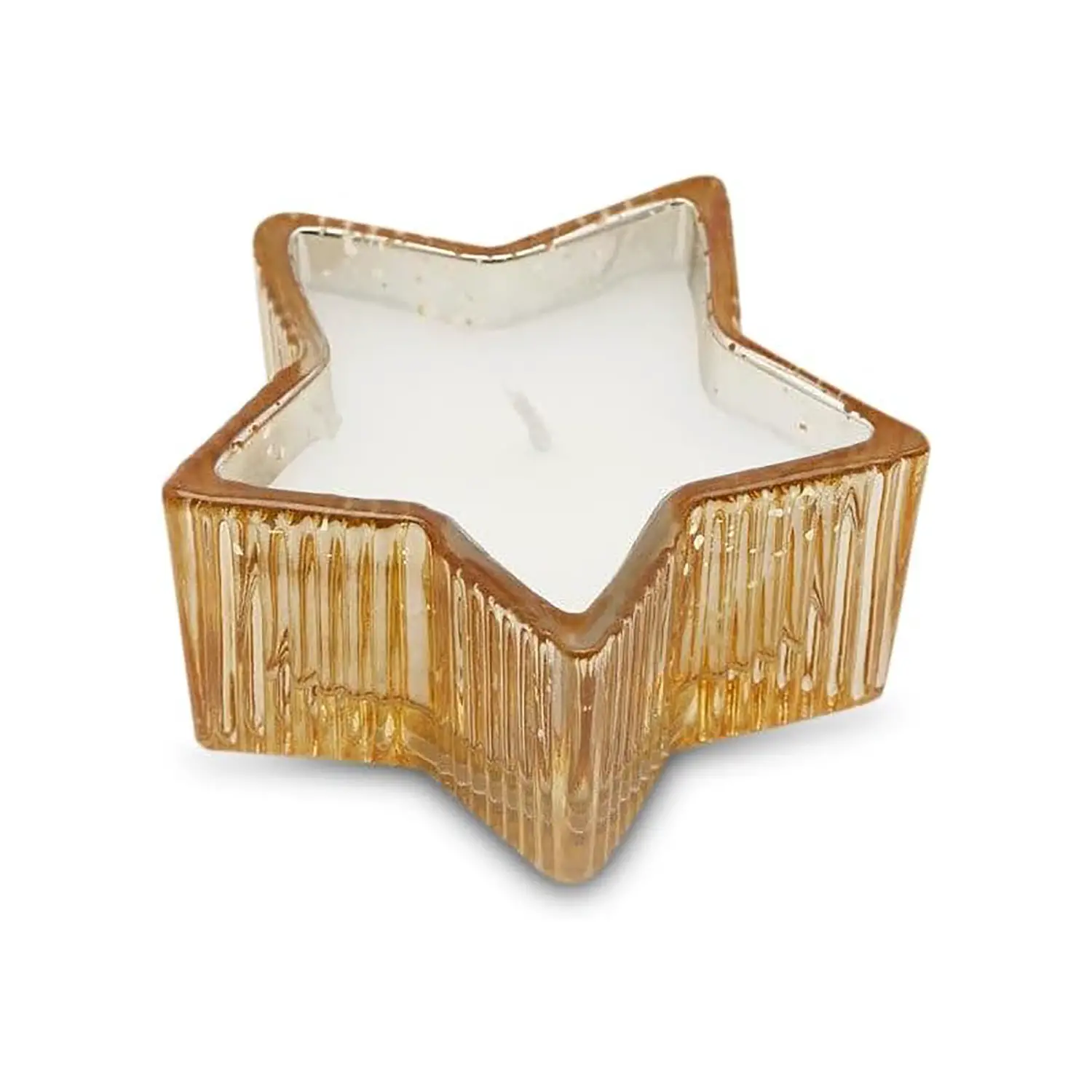 Candela Stella Natalizia Ambra H4xD8,5cm Decorazione - addobbi casa