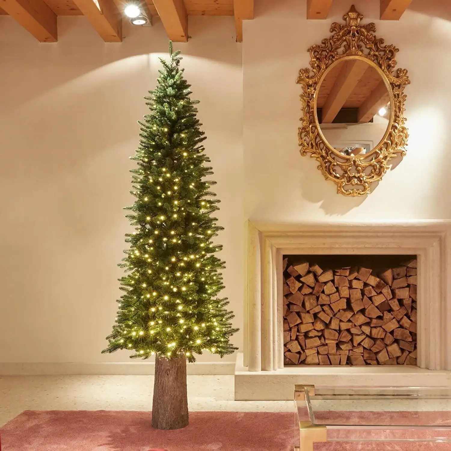 Albero di Natale Pino Slim – 240 cm Verde con Luci LED **ULTIMO PEZZO** - alberi