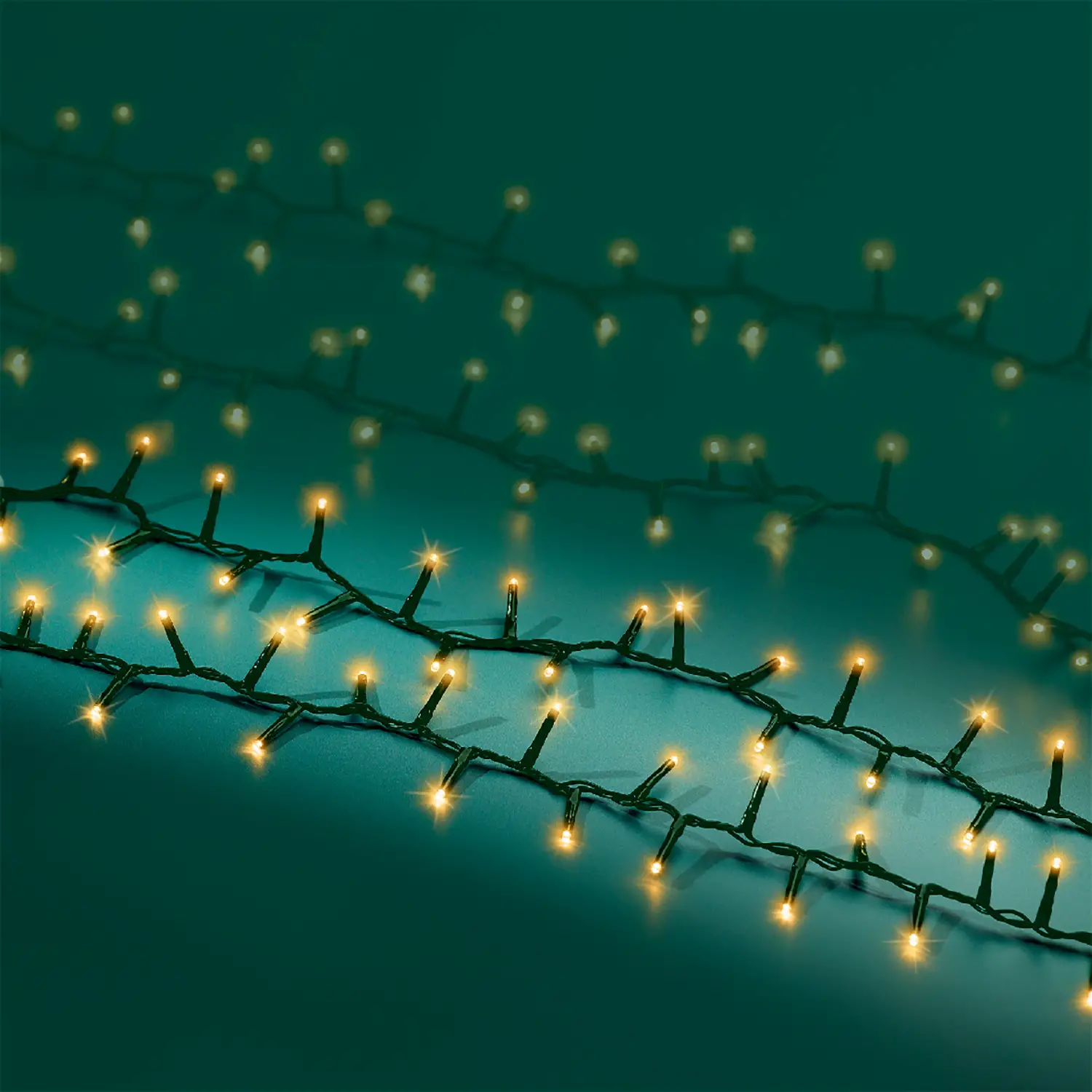 Luci di Natale Lumineo Compact - 2000 Led Luce Calda - Filo Verde da 45 metri - luci