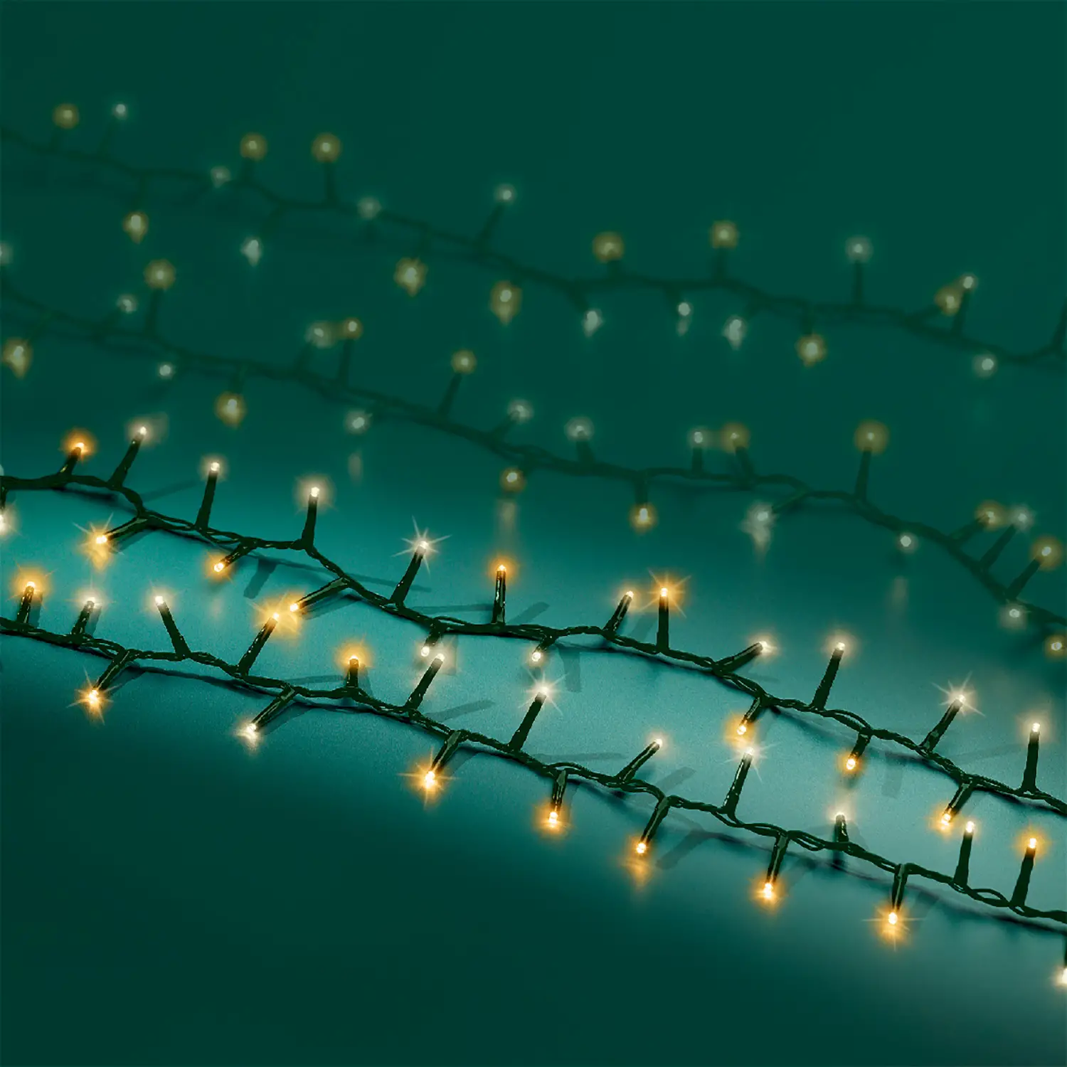 Catena Luminosa 500 LED Luce Calda Classica 8 Funzioni Interno-Esterno 11 Metri - luci