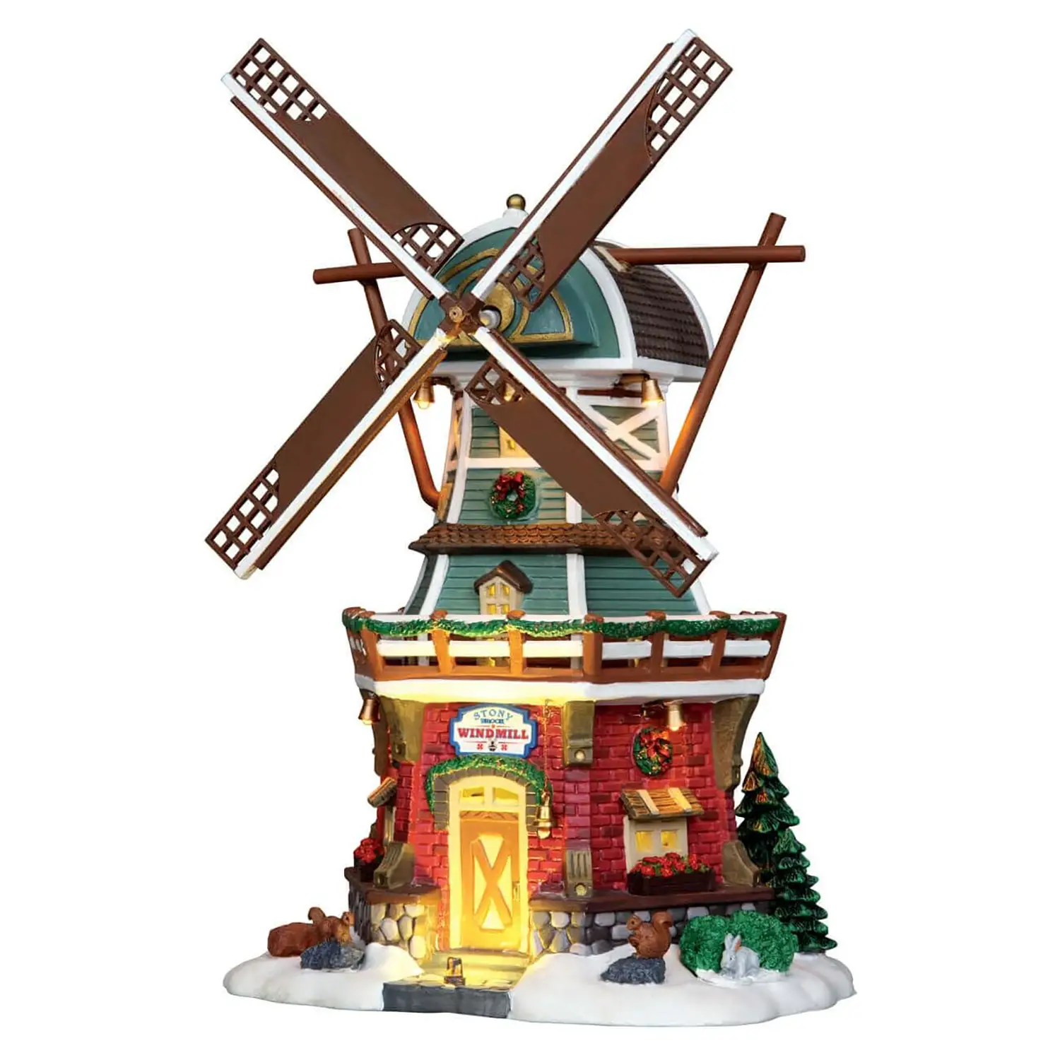 Lemax Stony Brook Windmill 25384 – Mulino a Vento Natalizio Animato e Luminoso Vail Village - scene e villaggi