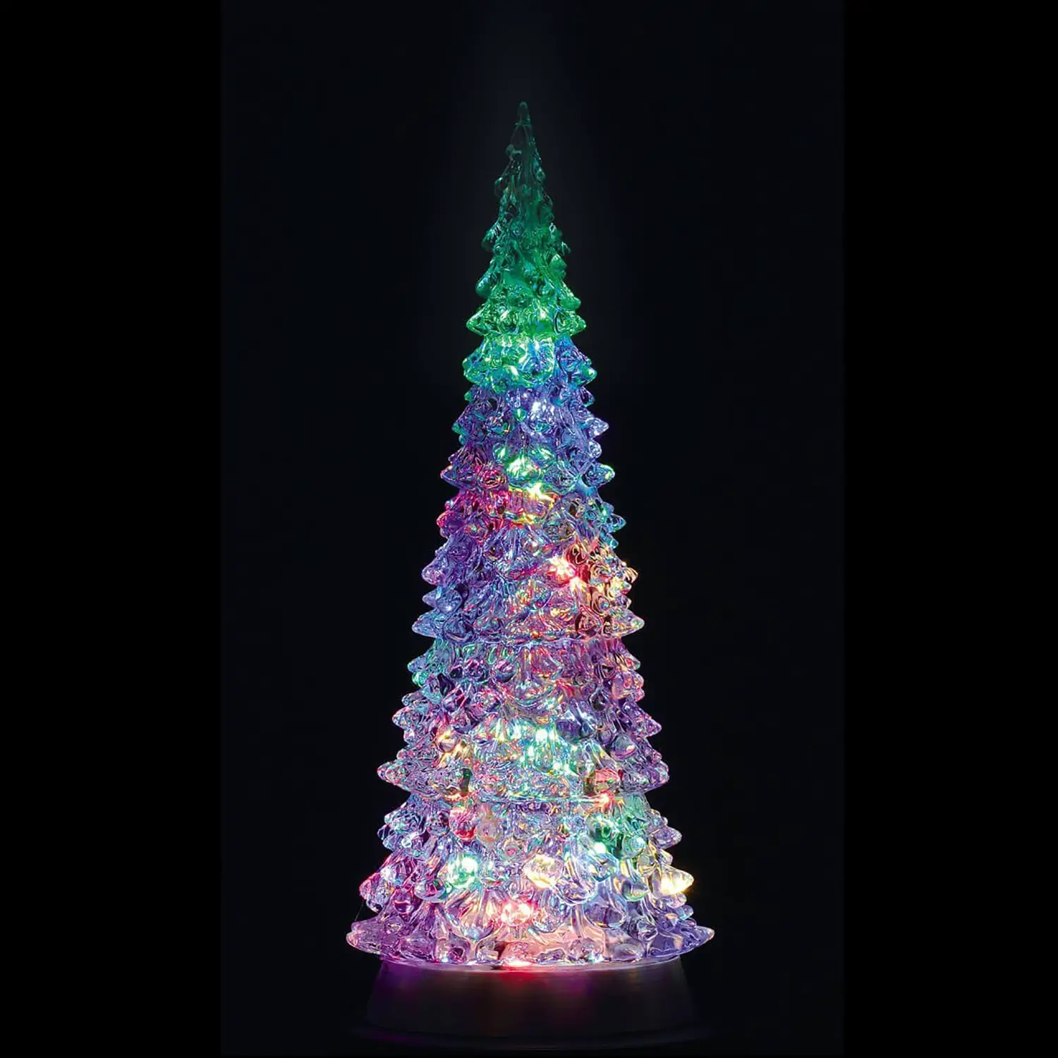 Lemax Crystal Lighted Tree XL 94510 – Albero Luminoso con 4 Colori e Cambio Cromatico - scene e villaggi