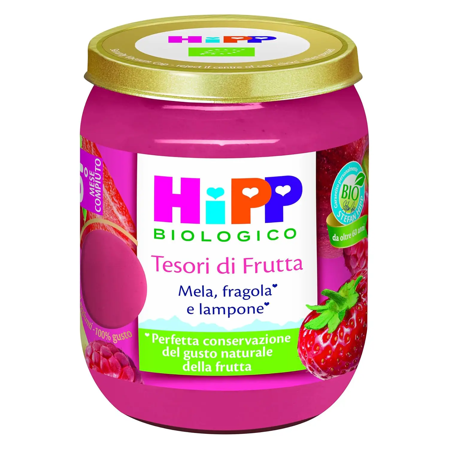 Omogeneizzato Tesori di Frutta Mela Fragola e Lampone 160 Gr - omogeneizzati