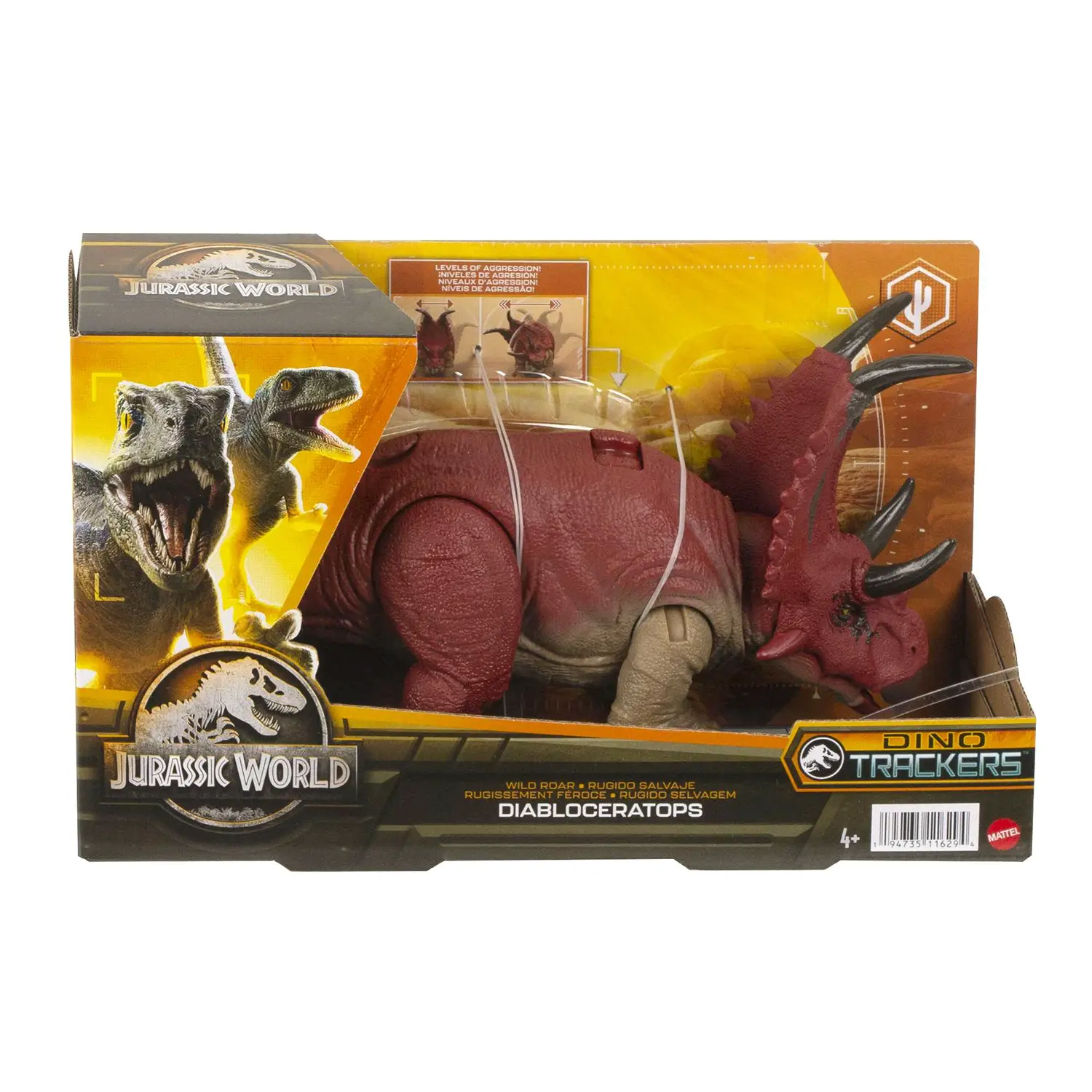 Jurassic World - Diabloceratopo Ruggito Selvaggio HLP16 - action figures ed accessori