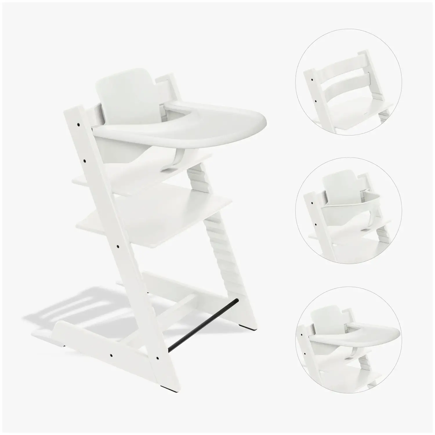 Tripp Trapp Bianco Bundle Con Baby Set E Vassoio - seggioloni