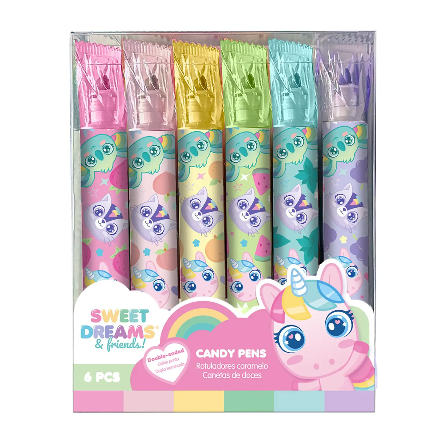 Pennarelli Profumati Doppia Punta Set 6 Colori Sweet Dreams - Pennarelli