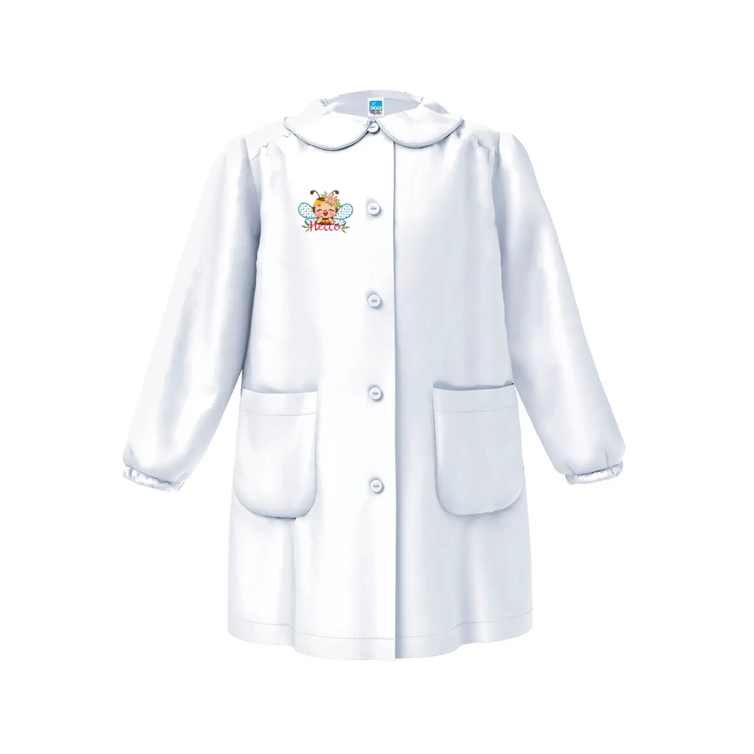 Grembiule Bambina Asilo Ape Bianco 6 Anni - grembiuli scolastici
