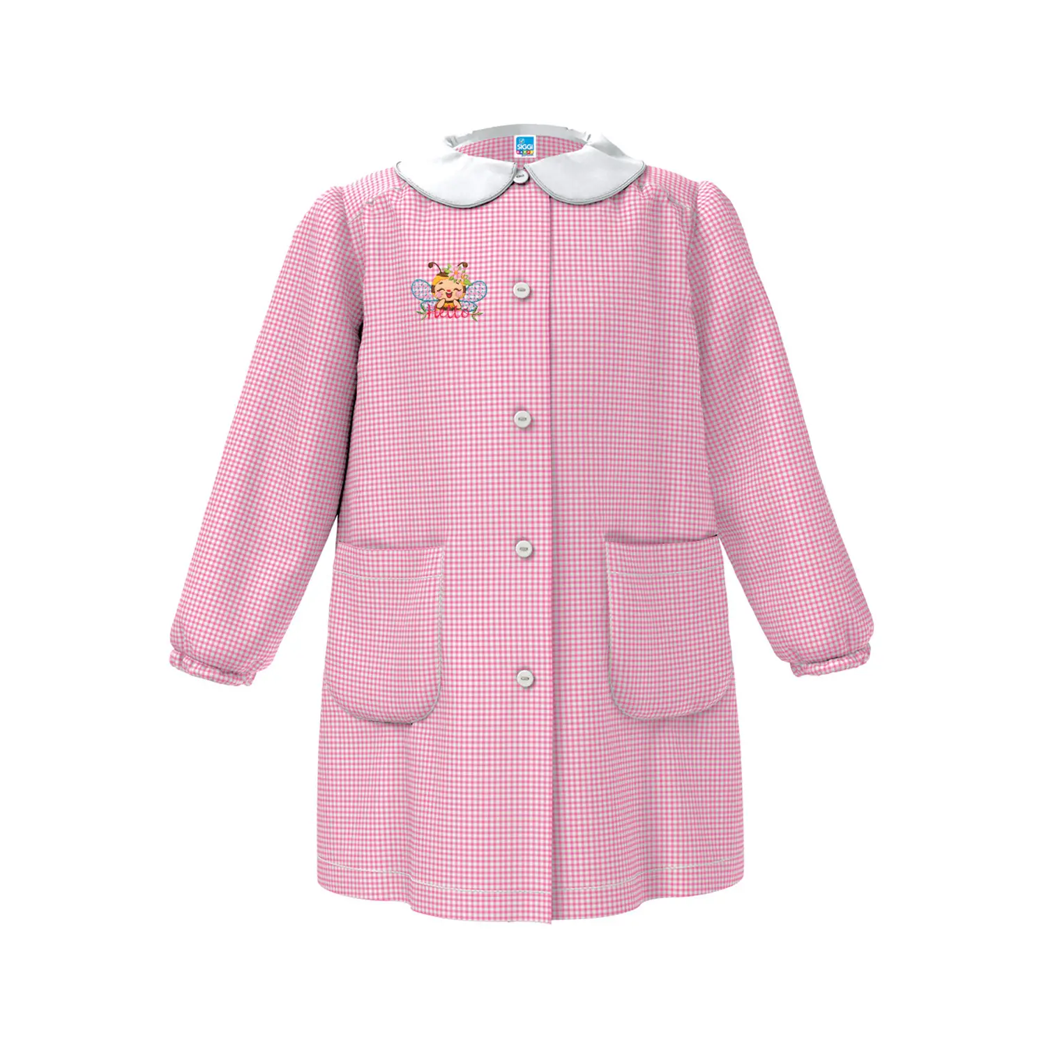 Grembiule Bambina Asilo Ape Quadrettato Rosa 6 Anni - grembiuli scolastici