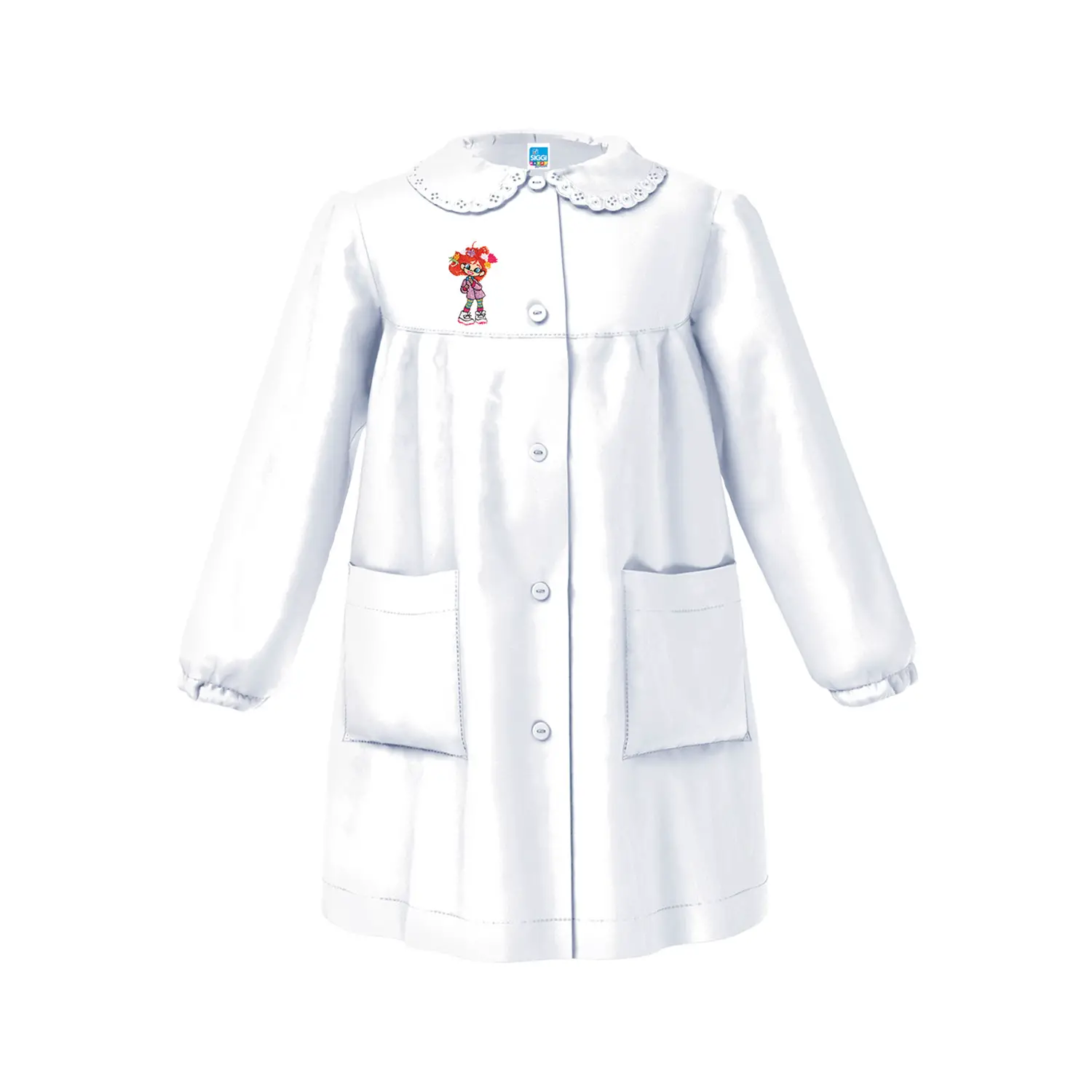 Grembiule Bambina Asilo Bambina Rossa Bianco 4 Anni - grembiuli scolastici