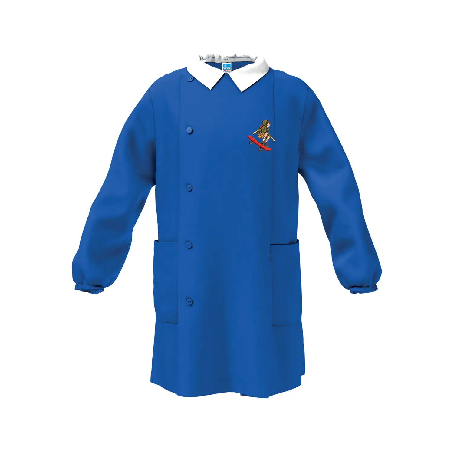 Grembiule Bambino Scuola Skateboard Blu 7 Anni - grembiuli scolastici