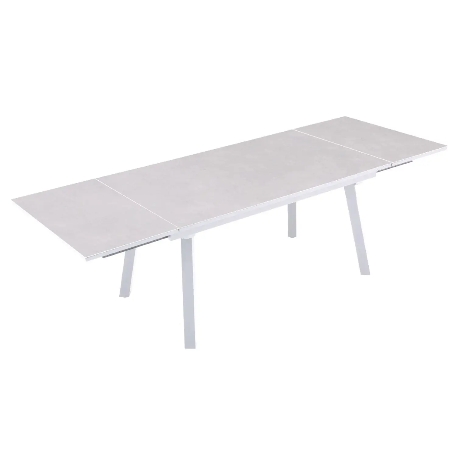 Tavolo Merano Stone Bianco Allung.170/220/270x90 Cm in Alluminio Salmar - tavoli, sedie e poltroncine