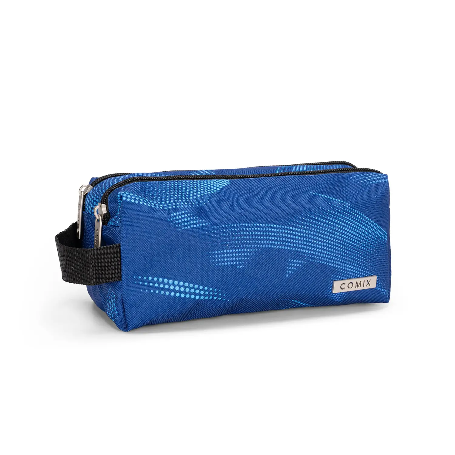 Comix Astuccio Portapenne Scuola 2 Zip Allover Flow - bauletti tombolini bustine