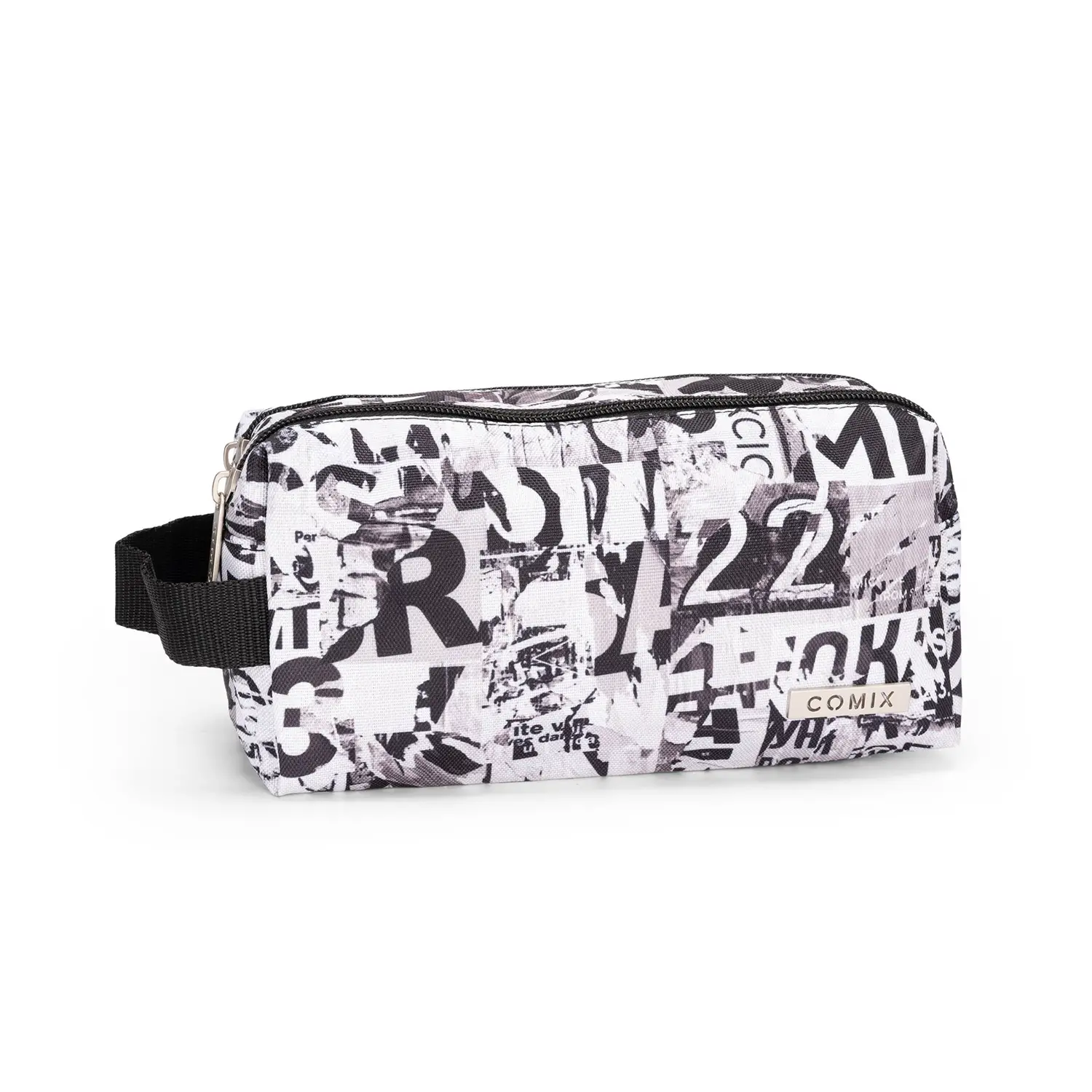 Comix Astuccio Portapenne Scuola 2 Zip Allover Patchwork - bauletti tombolini bustine