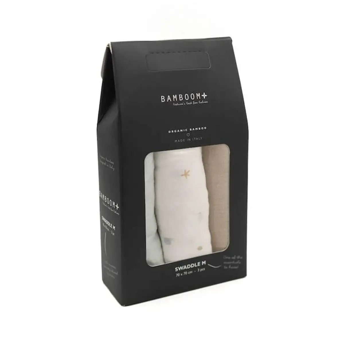 Bamboom Swaddle Muslin Multiuso 70x70cm 3pz Print Sealife - lenzuolini